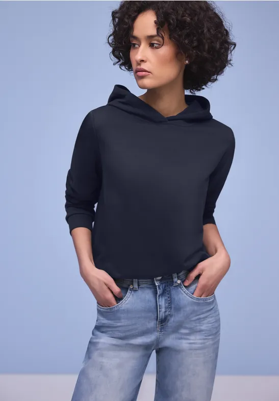 Hoodie en couleur unie shadowed navy