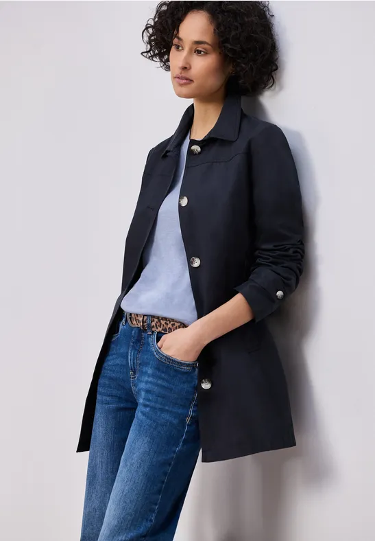 Trui in effen kleur cashmere blue mel.