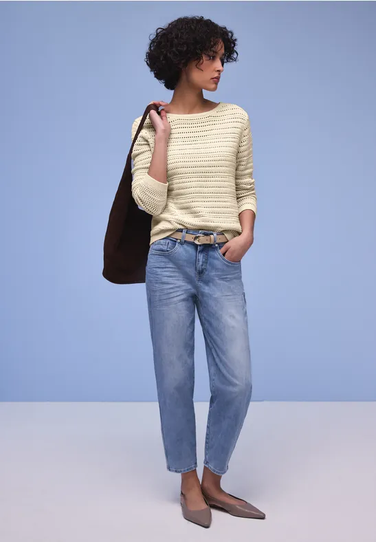 Pull structuré soft beige