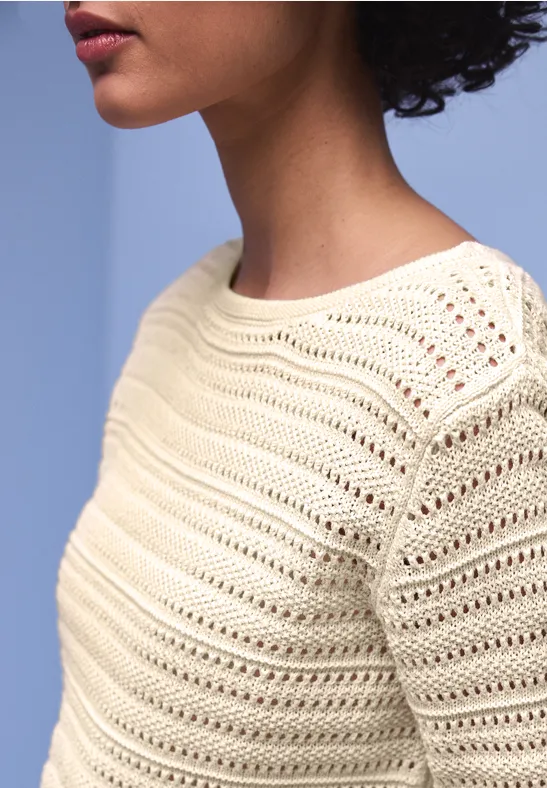 Pull structuré soft beige