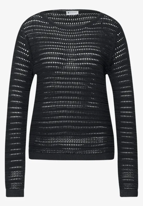 Strukturpullover shadowed navy