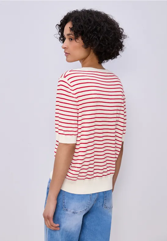Pull à rayures off white