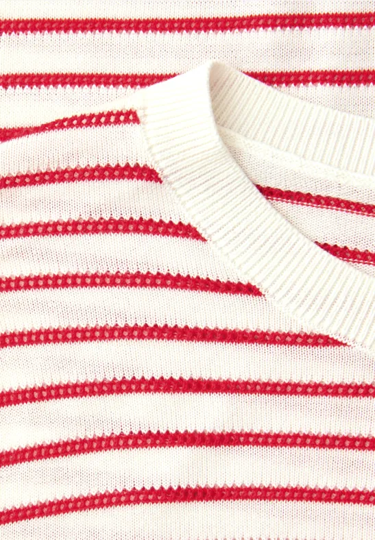 Pull à rayures off white
