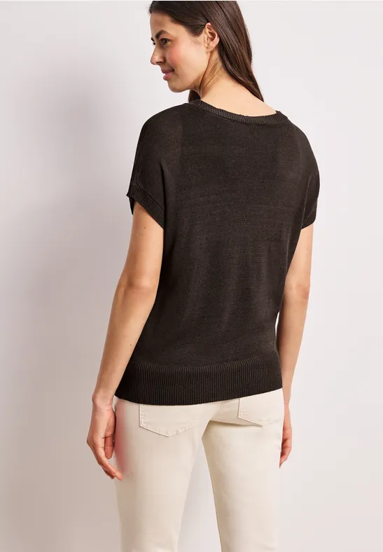 Pullunder mit U-Boot-Ausschnitt espresso brown