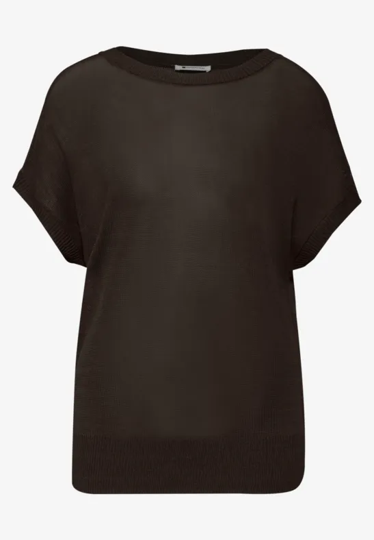 Pullunder mit U-Boot-Ausschnitt espresso brown