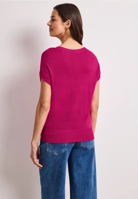 Pullunder mit U-Boot-Ausschnitt magenta dream