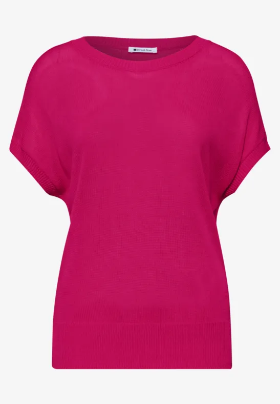 Pullunder mit U-Boot-Ausschnitt magenta dream