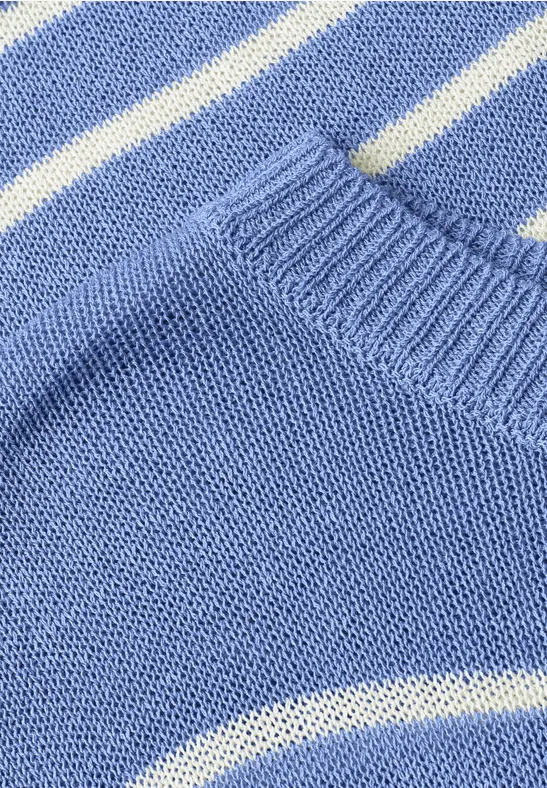 Pullunder mit Boatneck und Streifen drift blue