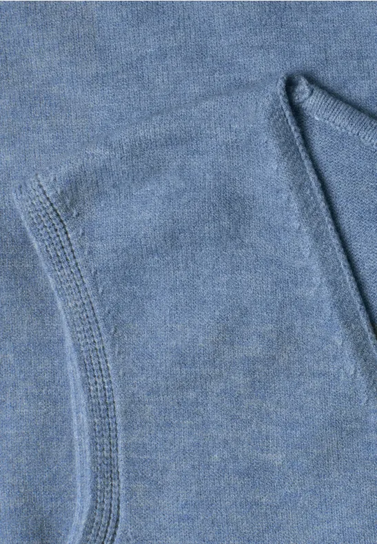 Pullunder mit V-Neck in Unifarbe northern blue mel.