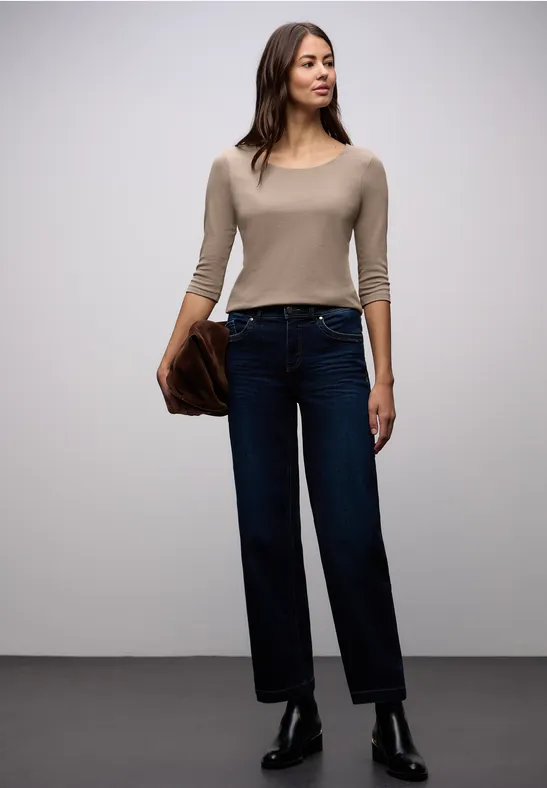 Basic Shirt met 3/4 mouwen null