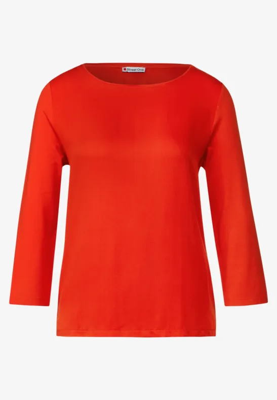 T-shirt Manches 3/4 Baseball Pour Homme - Coupe Confortable, Col Et Manches Contrastés - 50% Polyester, 25% Coton, 25% Viscose