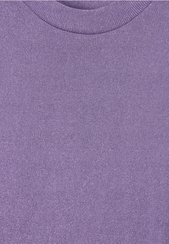 Street One Maglietta Con Stampa Bellflower Lilac - 40 Donna - Casual Chic Con Dettaglio Spacco
