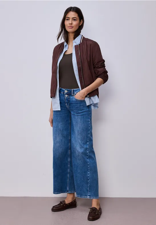 Top basique à col rond en couleur unie espresso brown