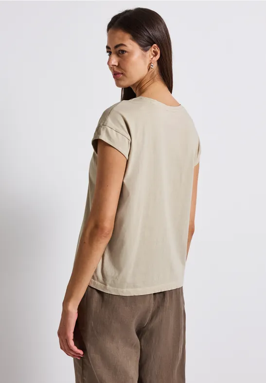 Chemise artwork look délavé coastal beige