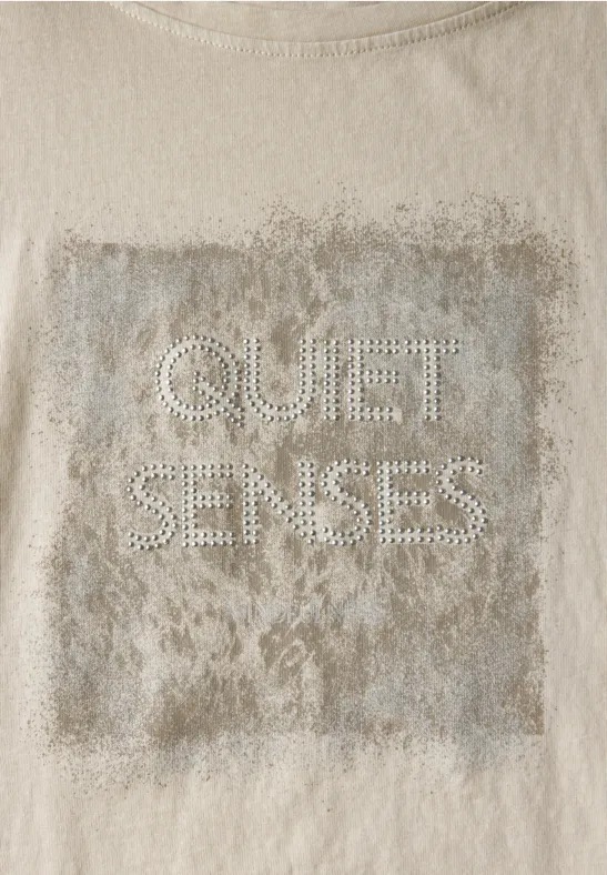 Chemise artwork look délavé coastal beige