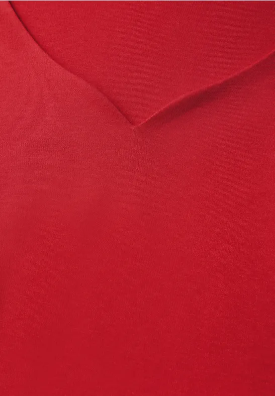 T-shirt avec encolure en cœur racing red