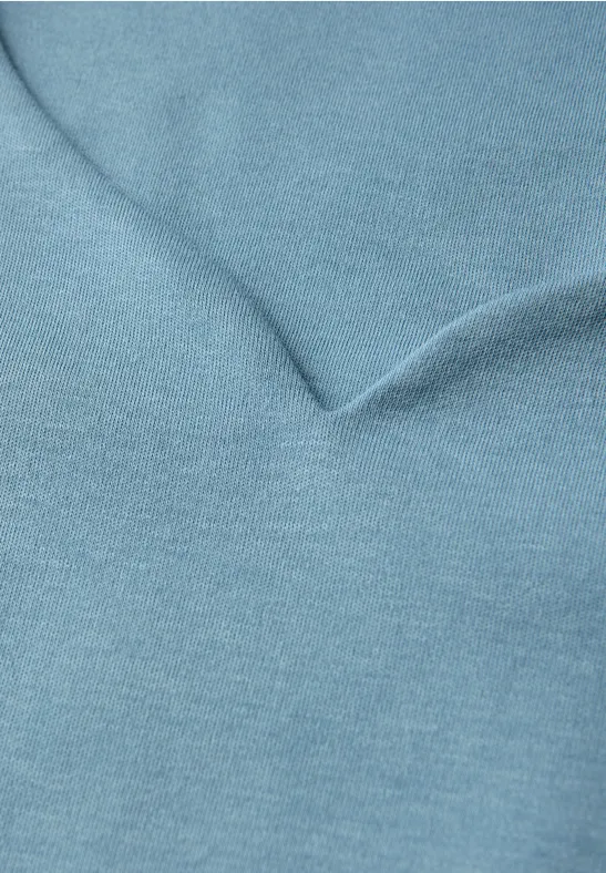 T-Shirt mit Herzausschnitt glacier blue