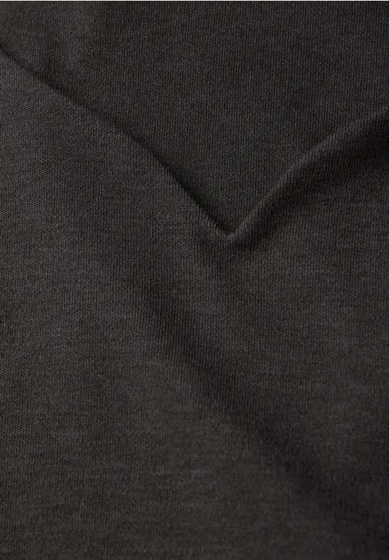 T-Shirt mit Herzausschnitt darkest brown