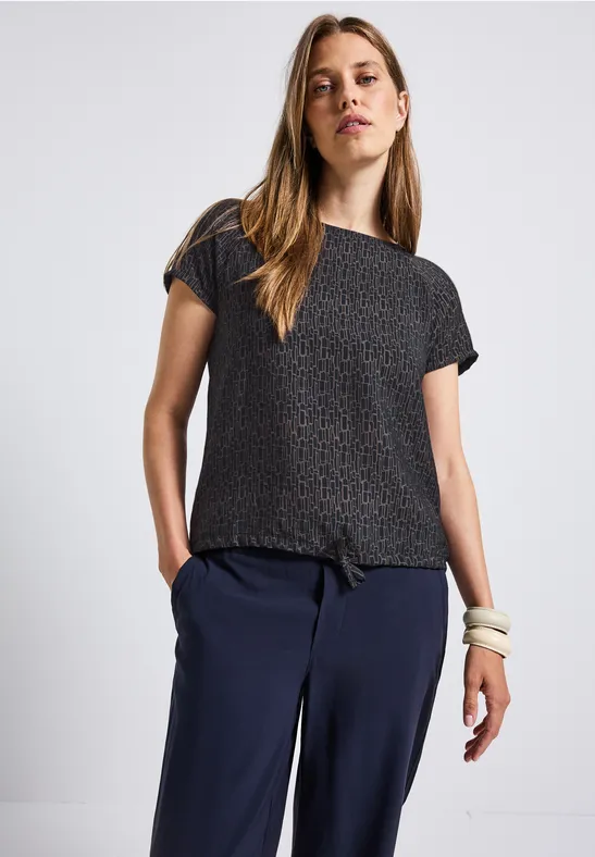 Materialmix Shirt deepwater blue