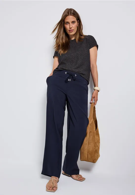 Materialmix Shirt deepwater blue