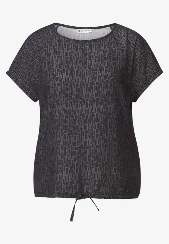 Materialmix Shirt deepwater blue