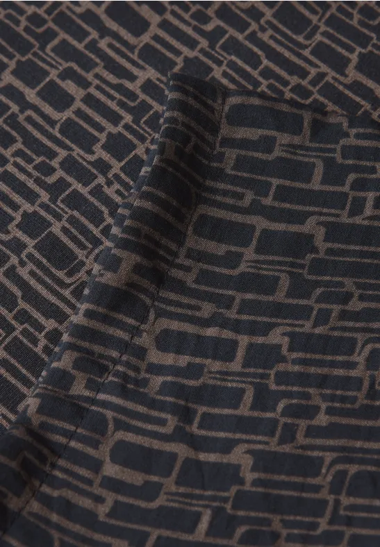 Materialmix Shirt deepwater blue