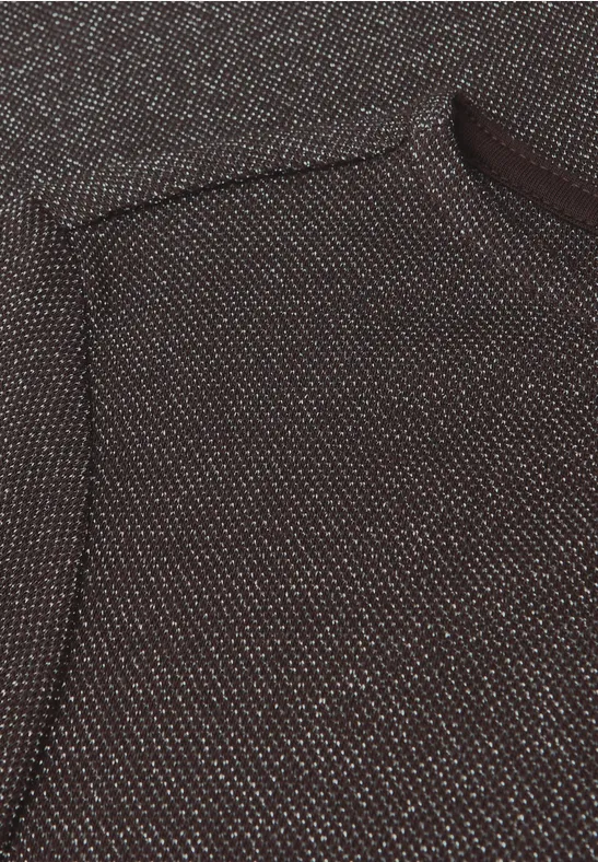 Glitzerndes Langarmshirt deep roast brown