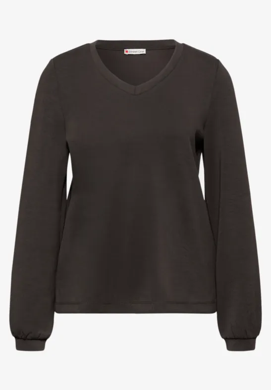 Silk-Look Shirt deep roast brown
