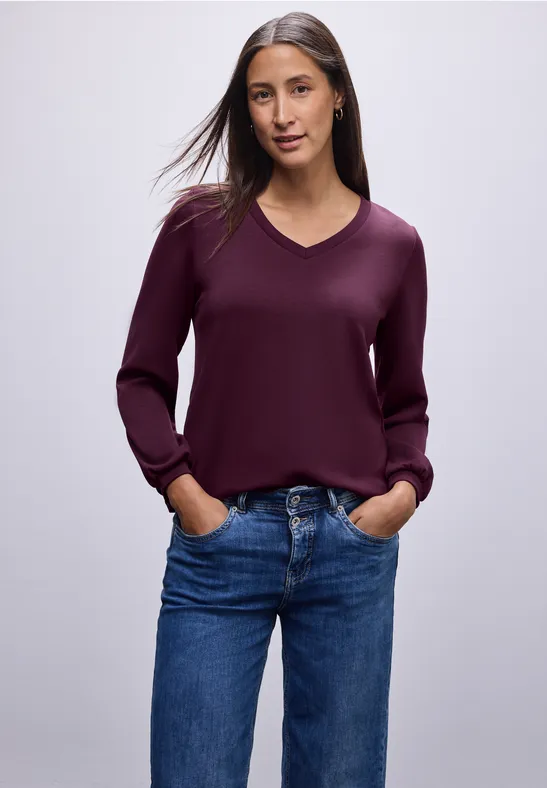Silk-Look Shirt noble red