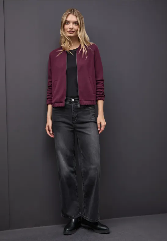 Silk-Look jasje noble red