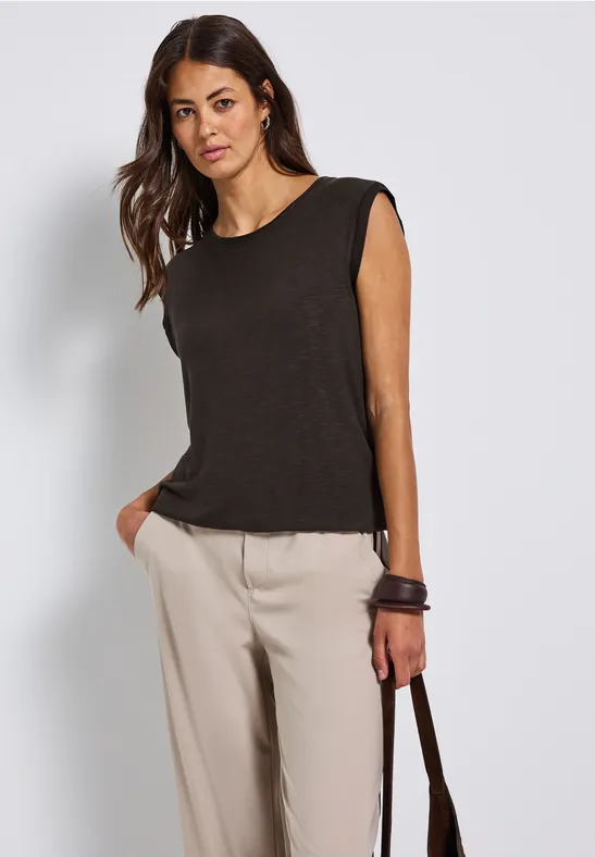 Shirt mit Dekotapes deep roast brown