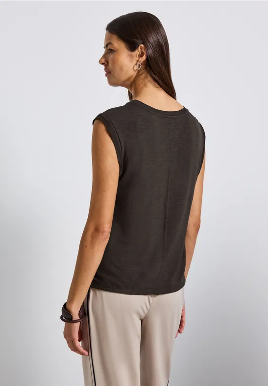 Shirt mit Dekotapes deep roast brown