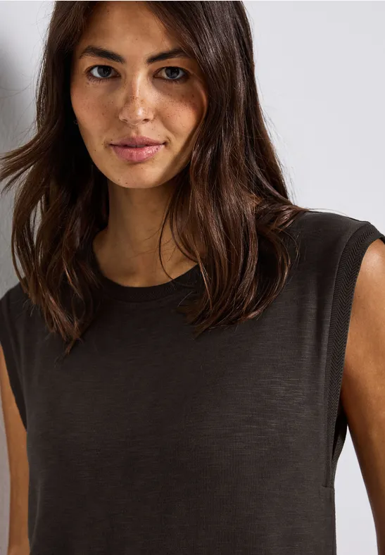 Shirt mit Dekotapes deep roast brown