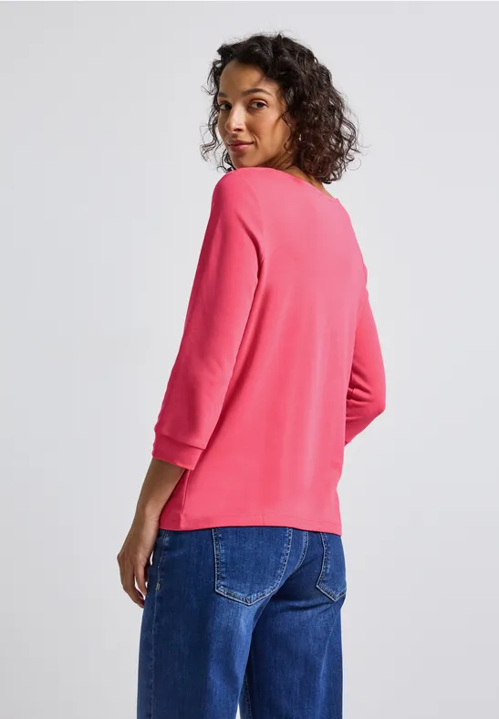Basic onderzeeër shirt almond coral
