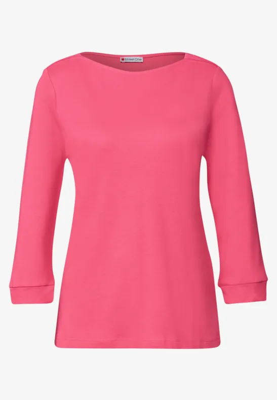 Basic onderzeeër shirt almond coral