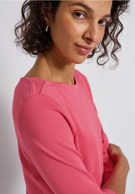 Basic onderzeeër shirt almond coral