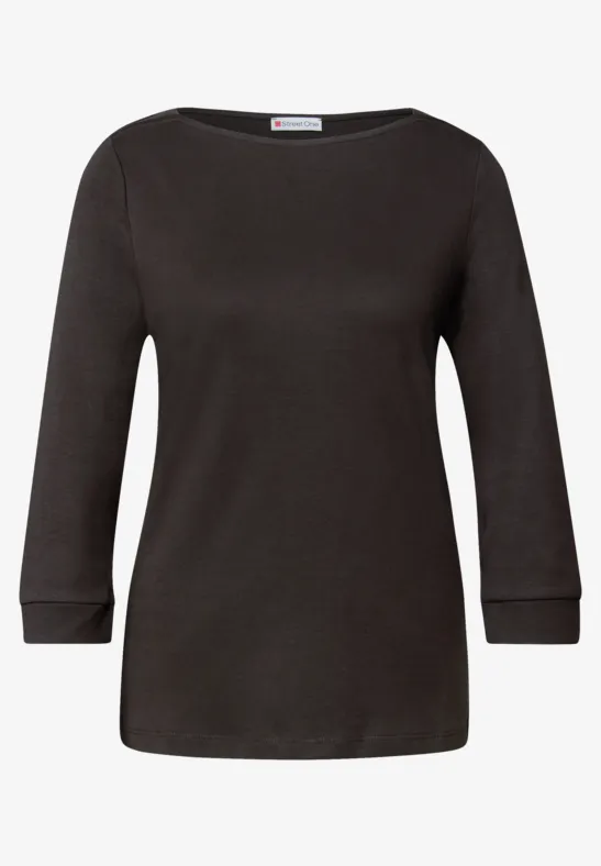 Basic onderzeeër shirt deep roast brown
