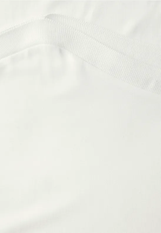 U-Boot Shirt mit Rippdetail off white