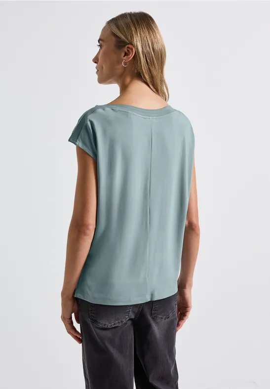 T-shirt U-Boot avec détail côtelé arona blue