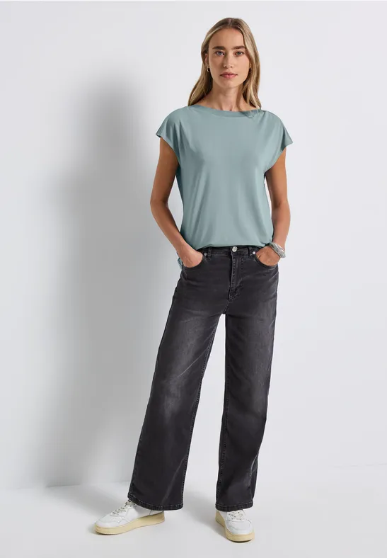 T-shirt U-Boot avec détail côtelé arona blue