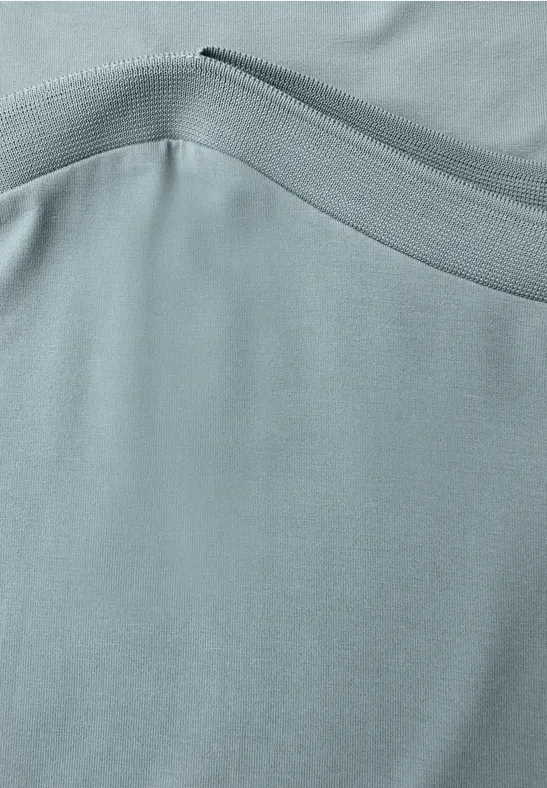 T-shirt U-Boot avec détail côtelé arona blue