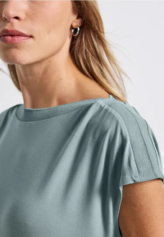 T-shirt U-Boot avec détail côtelé arona blue