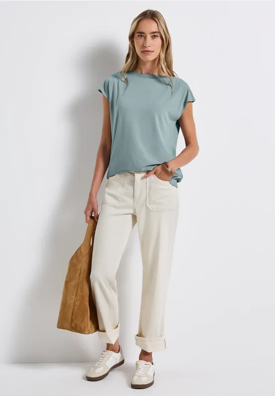 T-shirt U-Boot avec détail côtelé arona blue