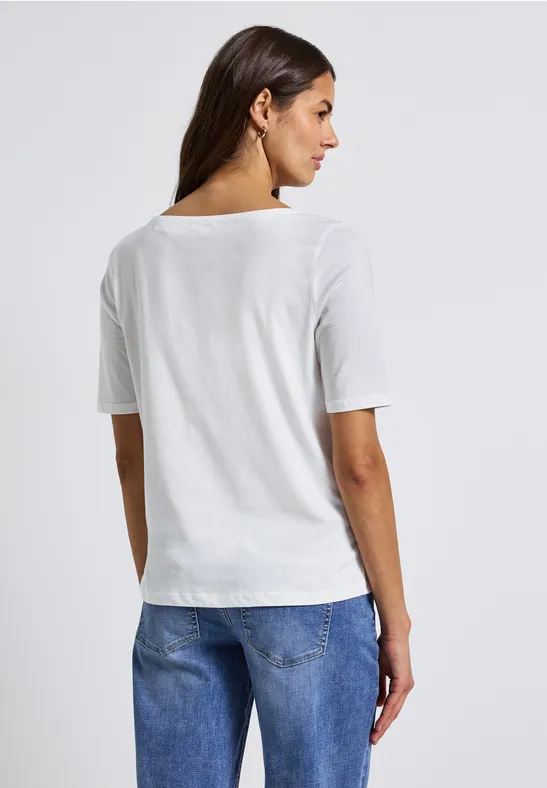 Shirt met boothals White