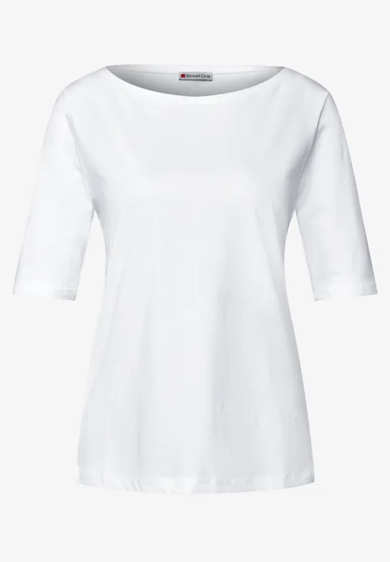 Shirt met boothals White