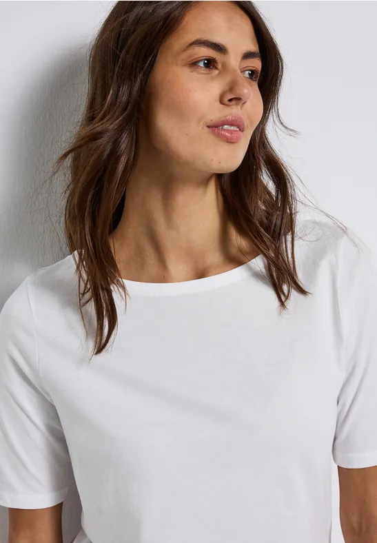 Shirt met boothals White
