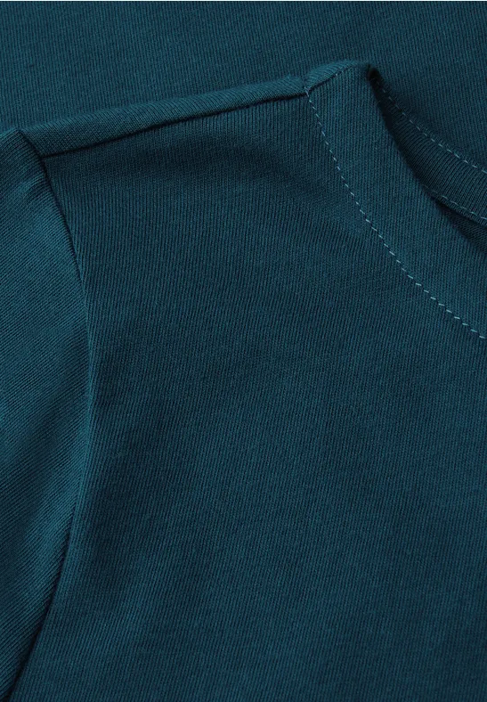Shirt met boothals tide blue