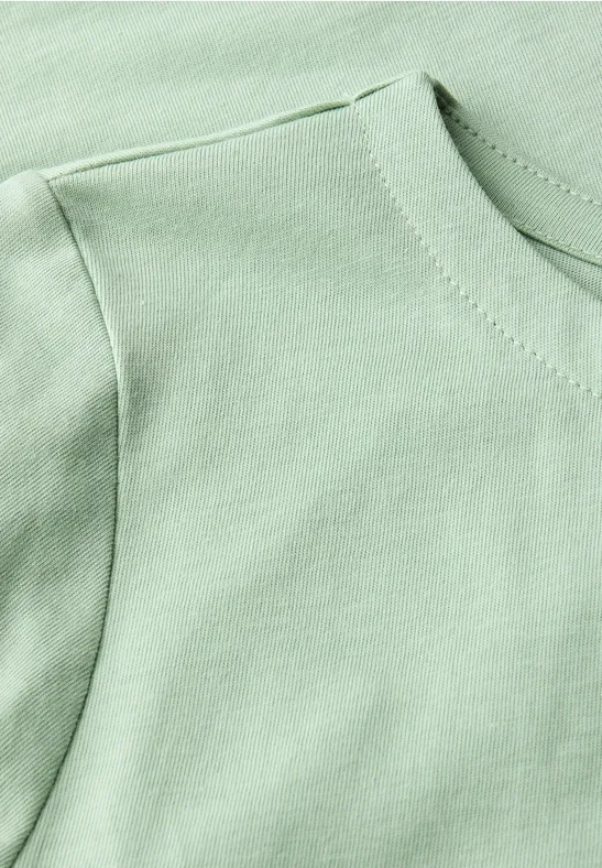 Shirt mit U-Boot-Ausschnitt serene green