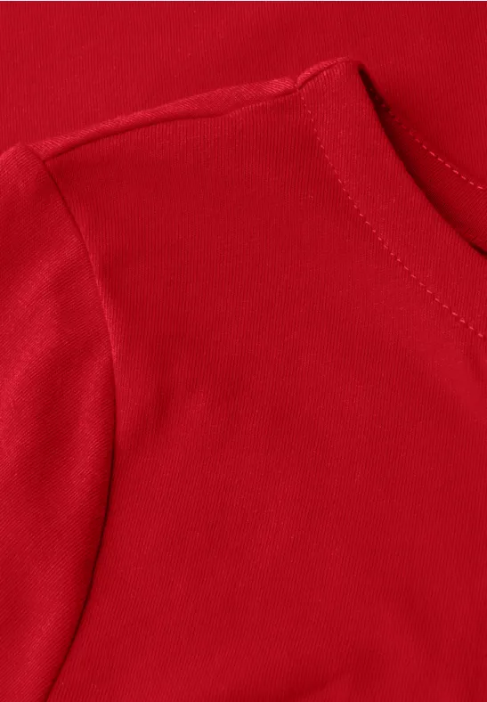 Shirt mit U-Boot-Ausschnitt racing red