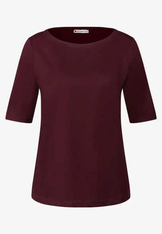 Shirt mit U-Boot-Ausschnitt wildberry red